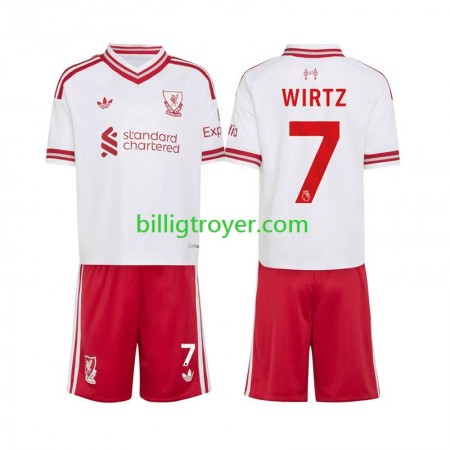 Billige Fotballdrakter Liverpool Florian Wirtz 7 Barn Bortedraktsett 2026/27 Kortermet